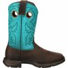 Durango Lady Rebel by Women's Bar None Western Boot, BROWN TURQUOISE, M, Size 6 DWRD016